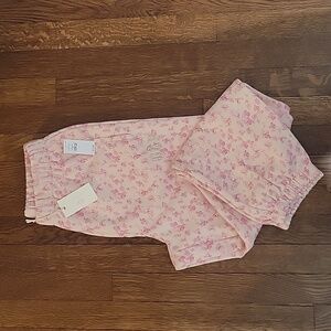 NWT Gap × LoveShackFancy Floral Joggers in Pink Floral